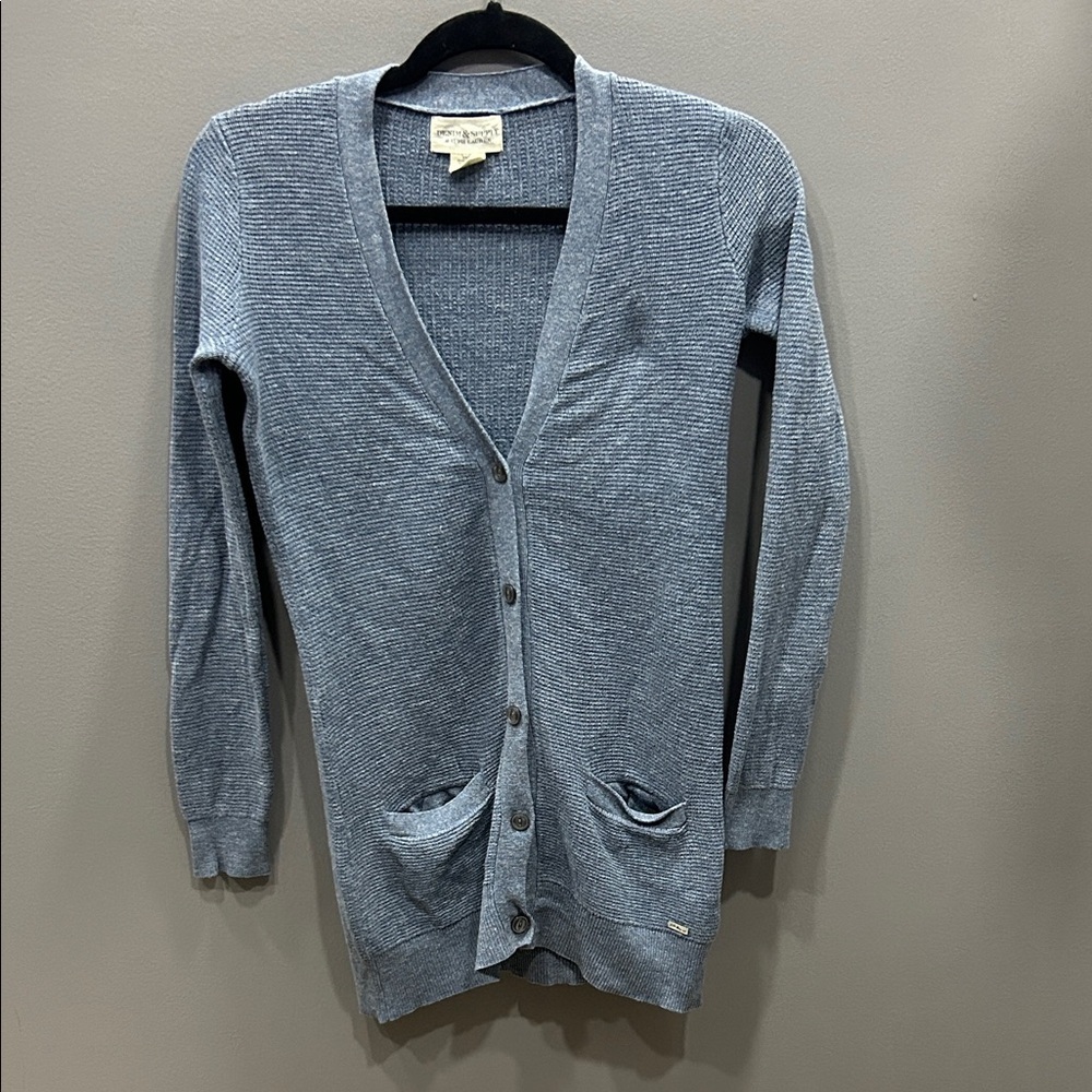 Ralph Lauren Blue Knit V-Neck Cardigan